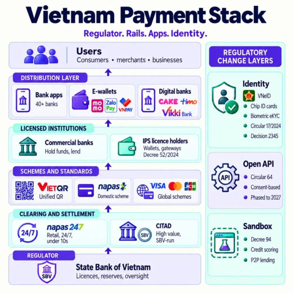 Cover image of the post on Vietnam's payment infrastructure